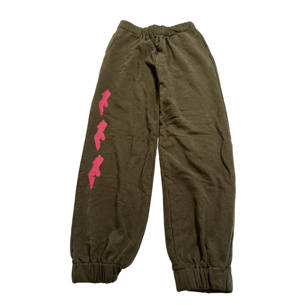 Inamorata Logo Sweatpants in Green Pink